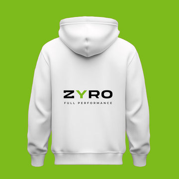 ZYRO Energy Hoodie-White with Green  ( Coming Soon )