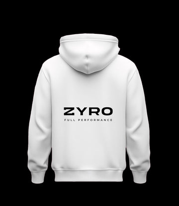 ZYRO Energy Hoodie- White with Black